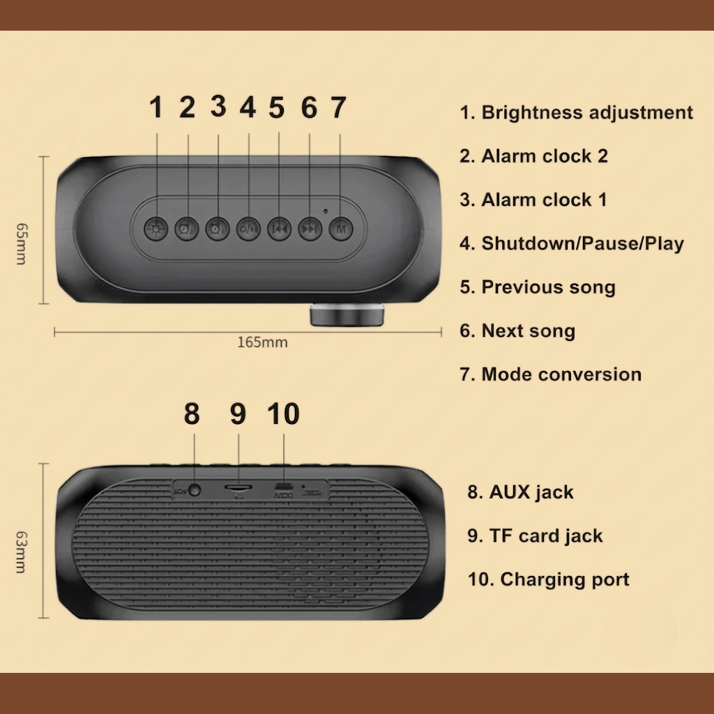 Smart Bluetooth LED Alarm Clock — Wireless Speaker with LED Display