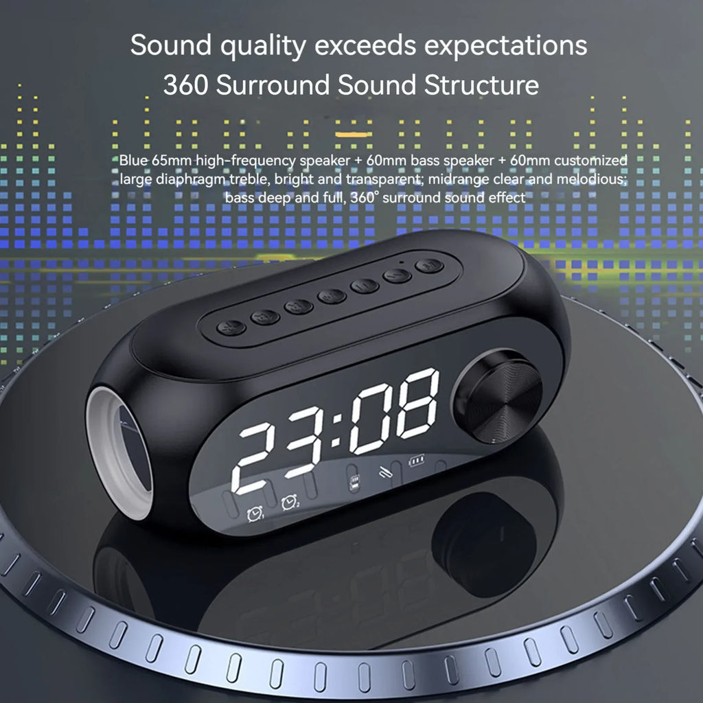 Smart Bluetooth LED Alarm Clock — Wireless Speaker with LED Display