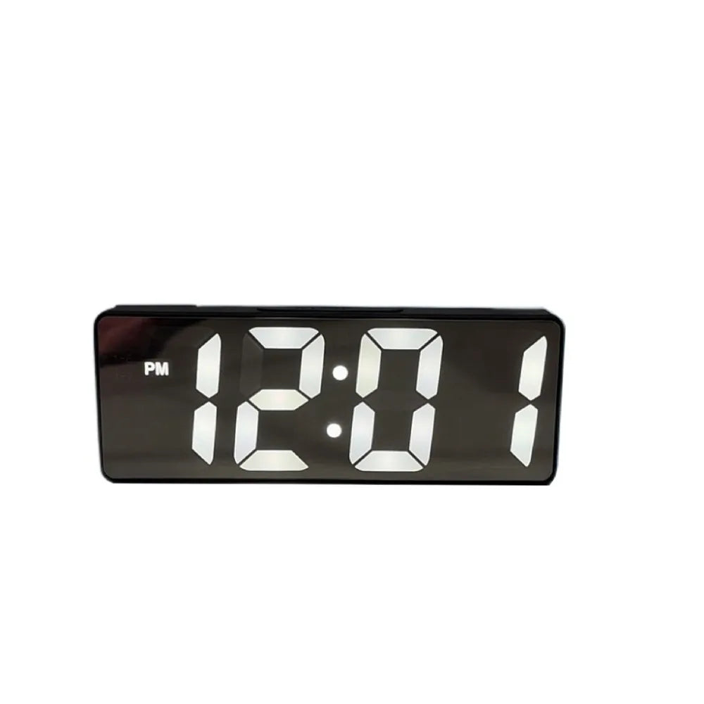 GlowMirror LED Alarm Clock — Auto-Dimming Mirror Display