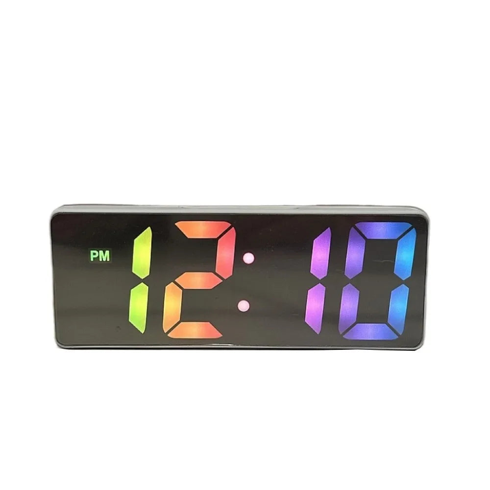 GlowMirror LED Alarm Clock — Auto-Dimming Mirror Display