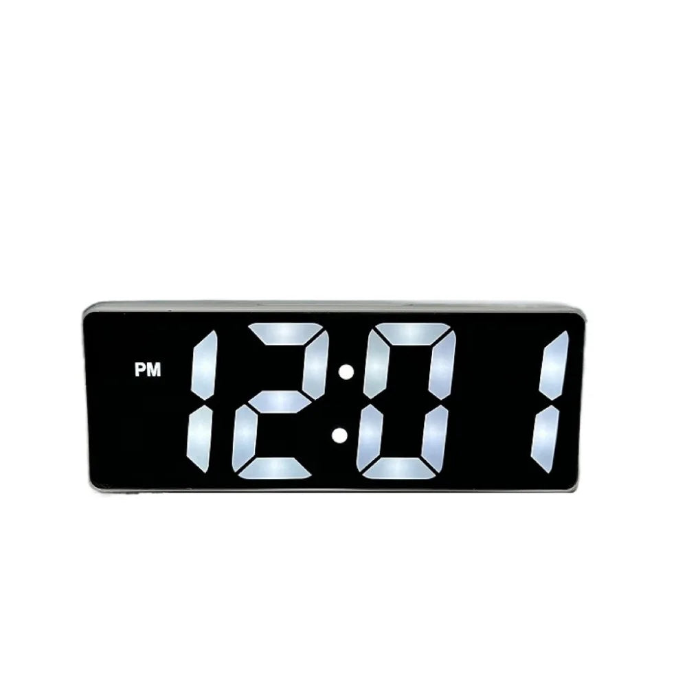GlowMirror LED Alarm Clock — Auto-Dimming Mirror Display