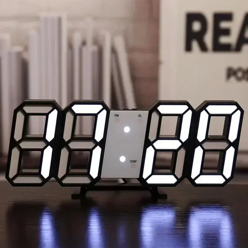 3D LED Digital Alarm Clock — Sound Control & Temperature Display